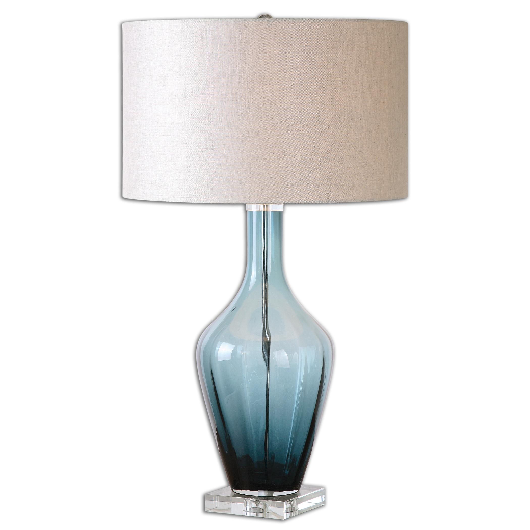 Uttermost Table Lamps Hagano Blue Glass Table Lamp Mueller Furniture